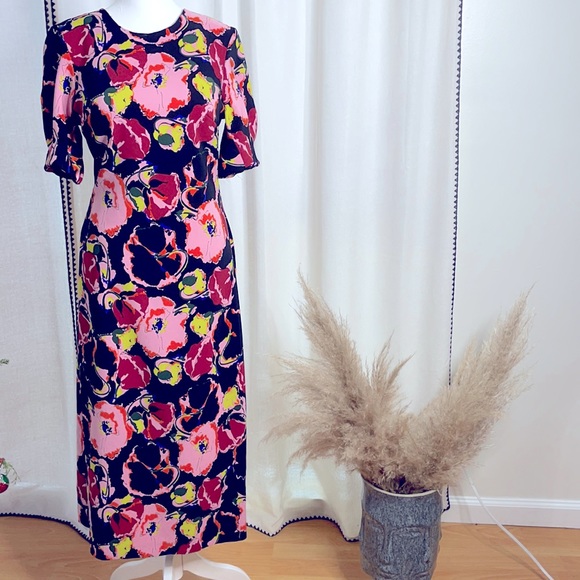 Zara Floral 70s Style Dress Halloween - Picture 2 of 9